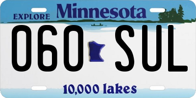 MN license plate 060SUL