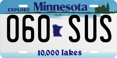 MN license plate 060SUS