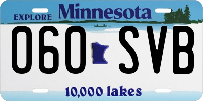 MN license plate 060SVB