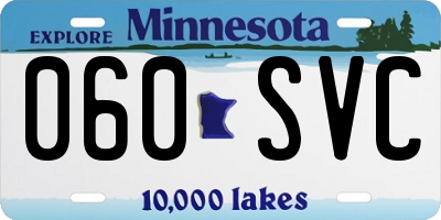 MN license plate 060SVC