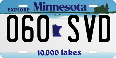 MN license plate 060SVD