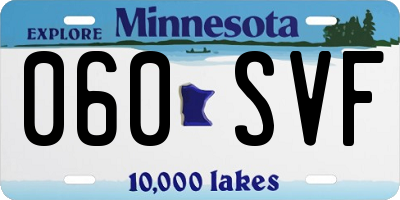 MN license plate 060SVF