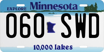 MN license plate 060SWD