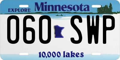 MN license plate 060SWP