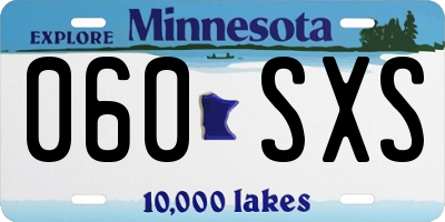 MN license plate 060SXS