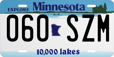 MN license plate 060SZM