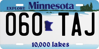 MN license plate 060TAJ