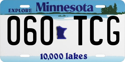 MN license plate 060TCG