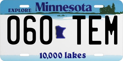 MN license plate 060TEM