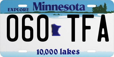 MN license plate 060TFA