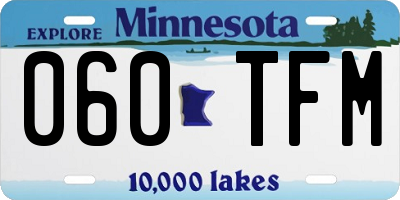 MN license plate 060TFM