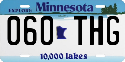 MN license plate 060THG