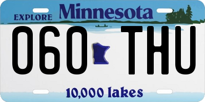 MN license plate 060THU