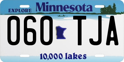 MN license plate 060TJA