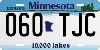 MN license plate 060TJC