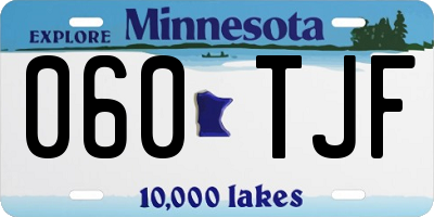 MN license plate 060TJF