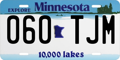 MN license plate 060TJM
