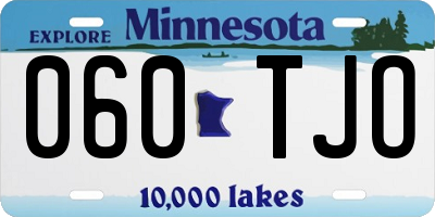 MN license plate 060TJO