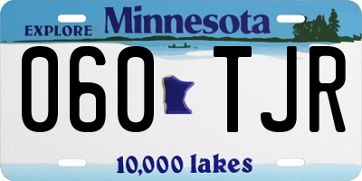 MN license plate 060TJR