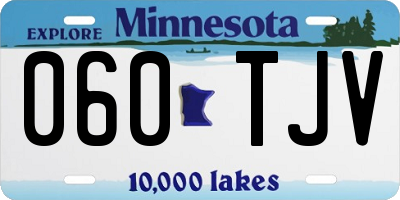 MN license plate 060TJV