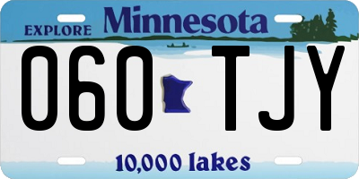 MN license plate 060TJY