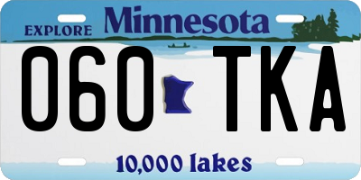 MN license plate 060TKA