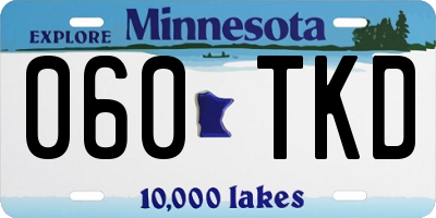 MN license plate 060TKD