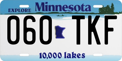 MN license plate 060TKF