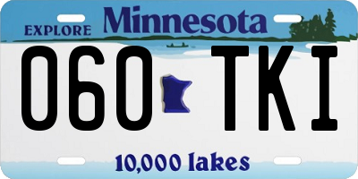 MN license plate 060TKI