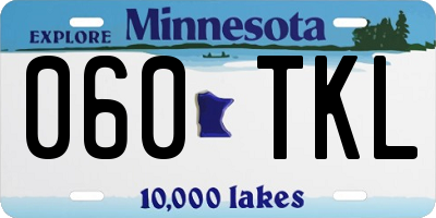 MN license plate 060TKL