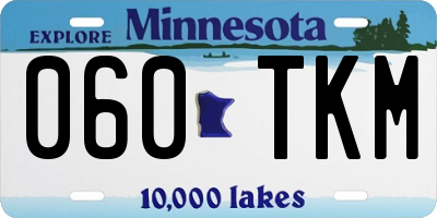 MN license plate 060TKM