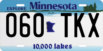 MN license plate 060TKX