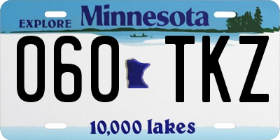 MN license plate 060TKZ