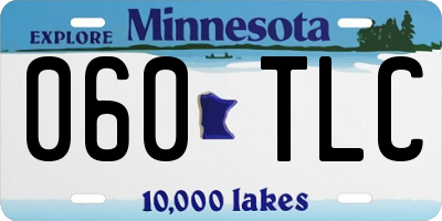 MN license plate 060TLC
