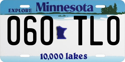 MN license plate 060TLO