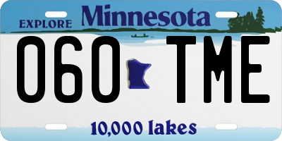 MN license plate 060TME