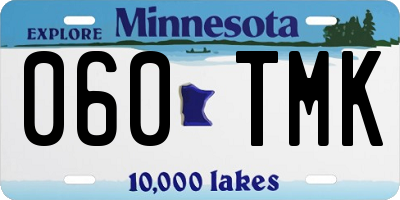 MN license plate 060TMK