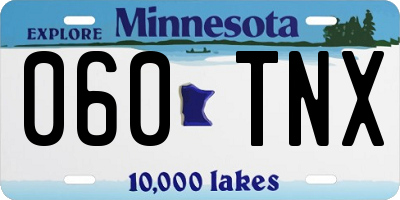MN license plate 060TNX