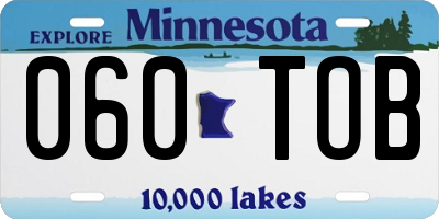 MN license plate 060TOB