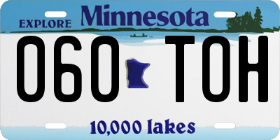 MN license plate 060TOH