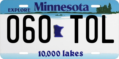 MN license plate 060TOL