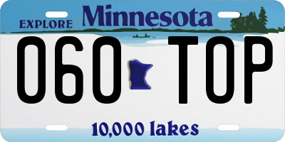 MN license plate 060TOP