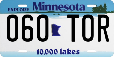 MN license plate 060TOR