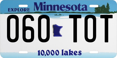 MN license plate 060TOT