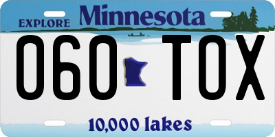MN license plate 060TOX