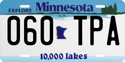 MN license plate 060TPA