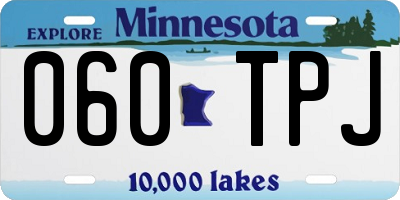 MN license plate 060TPJ