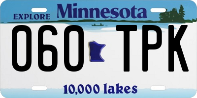 MN license plate 060TPK