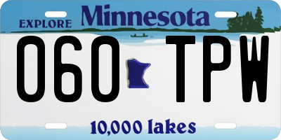 MN license plate 060TPW