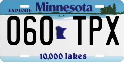 MN license plate 060TPX